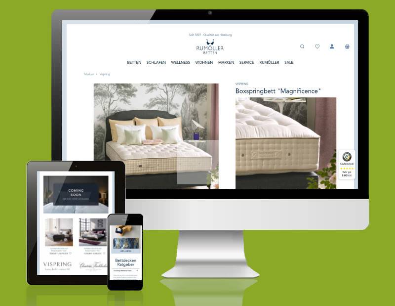 Splendid Internet GmbH Project - Onlinewinkel Rümöller Betten met Shopware 6