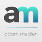 adam medien: Corporate Sound mit Text, Sprecher, Musik für Telefonansagen & Film Logo