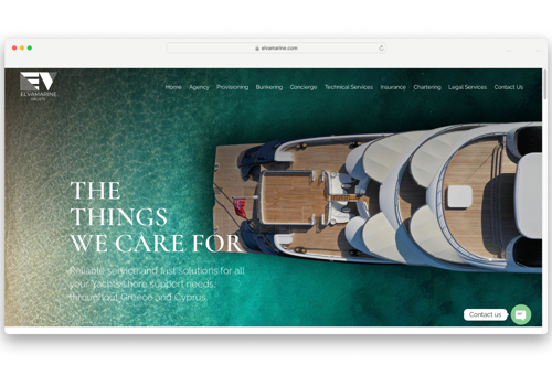 Elvamarine, website design & ontwikkeling, branding
