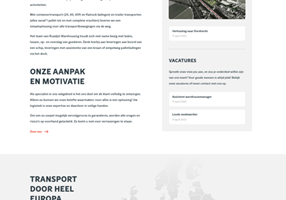 Rubrix Project - Website voor een Europees logistiek bedrijf