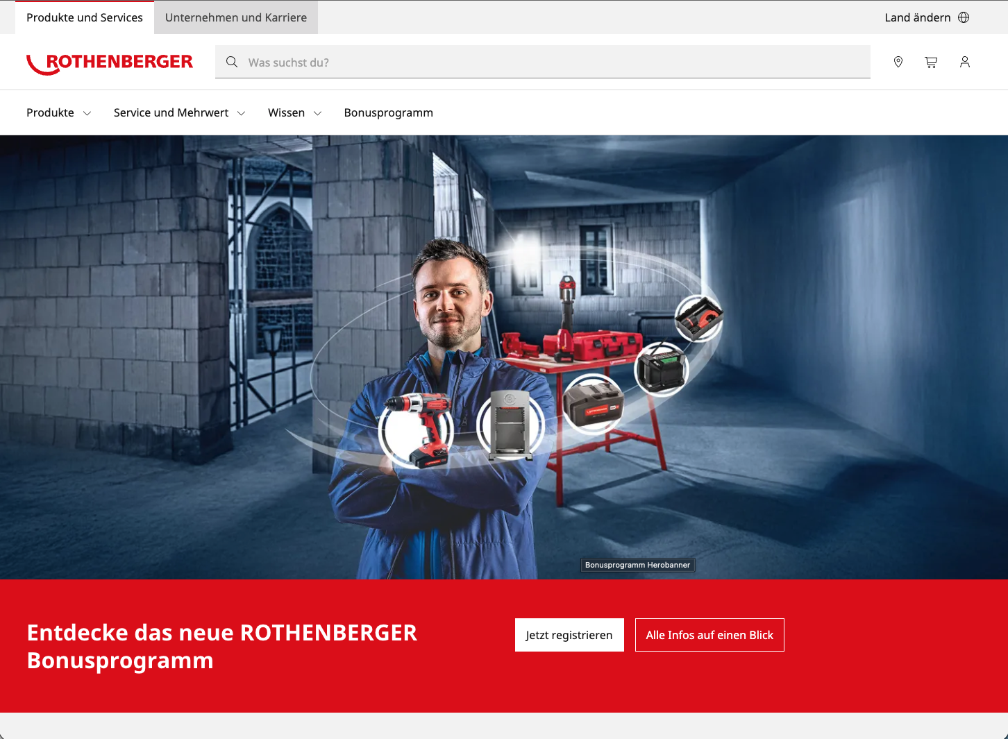 YUM GmbH Project - Nieuwe lancering van meerdere merkwebsites van de ROTHENBERGER Group