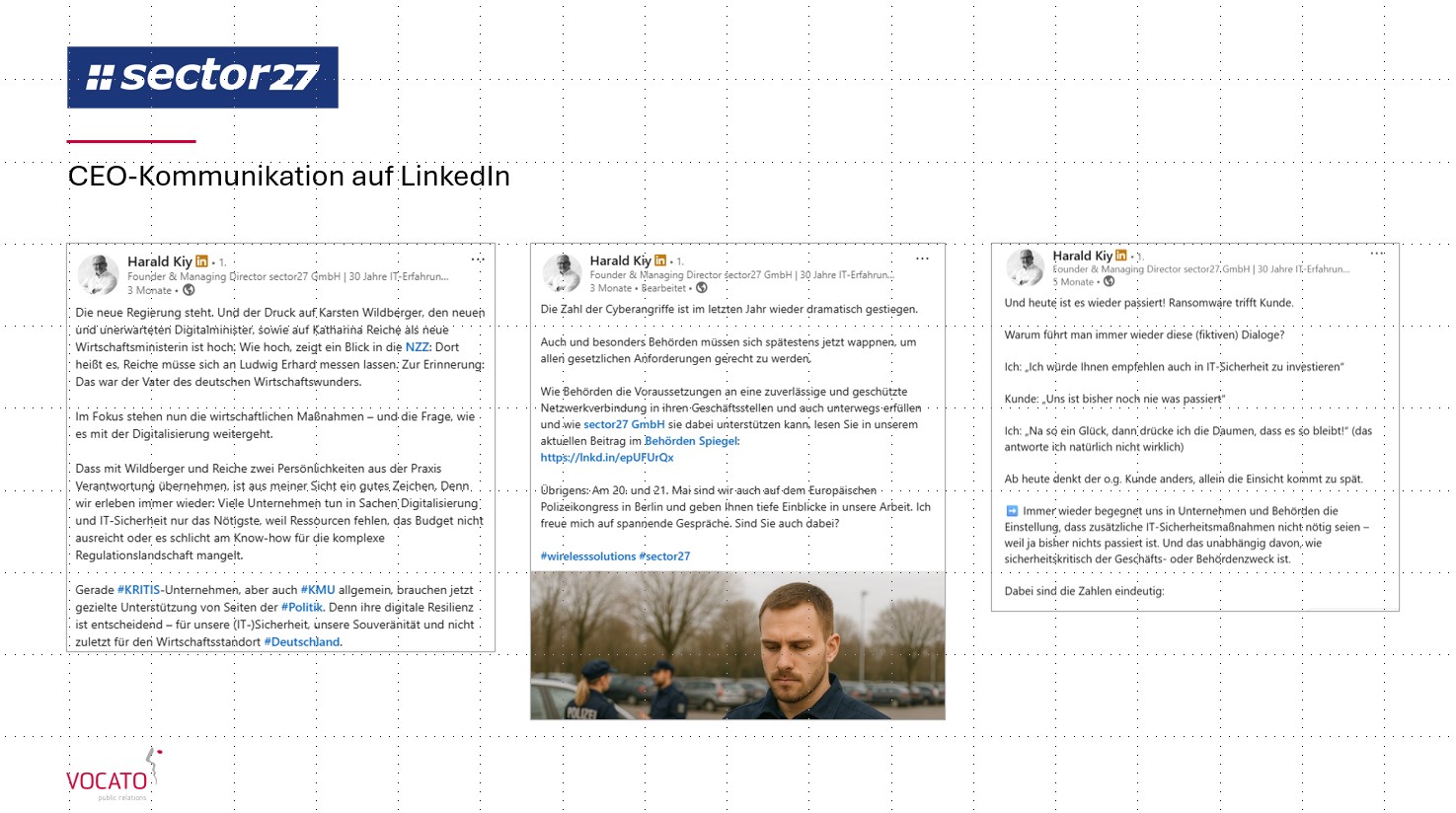 VOCATO public relations GmbH Project - (CEO-) communicatie