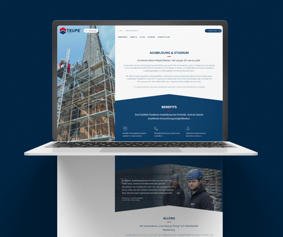 teamblau Internetmanufaktur Project - Nieuwe carrièrewebsite voor Teupe