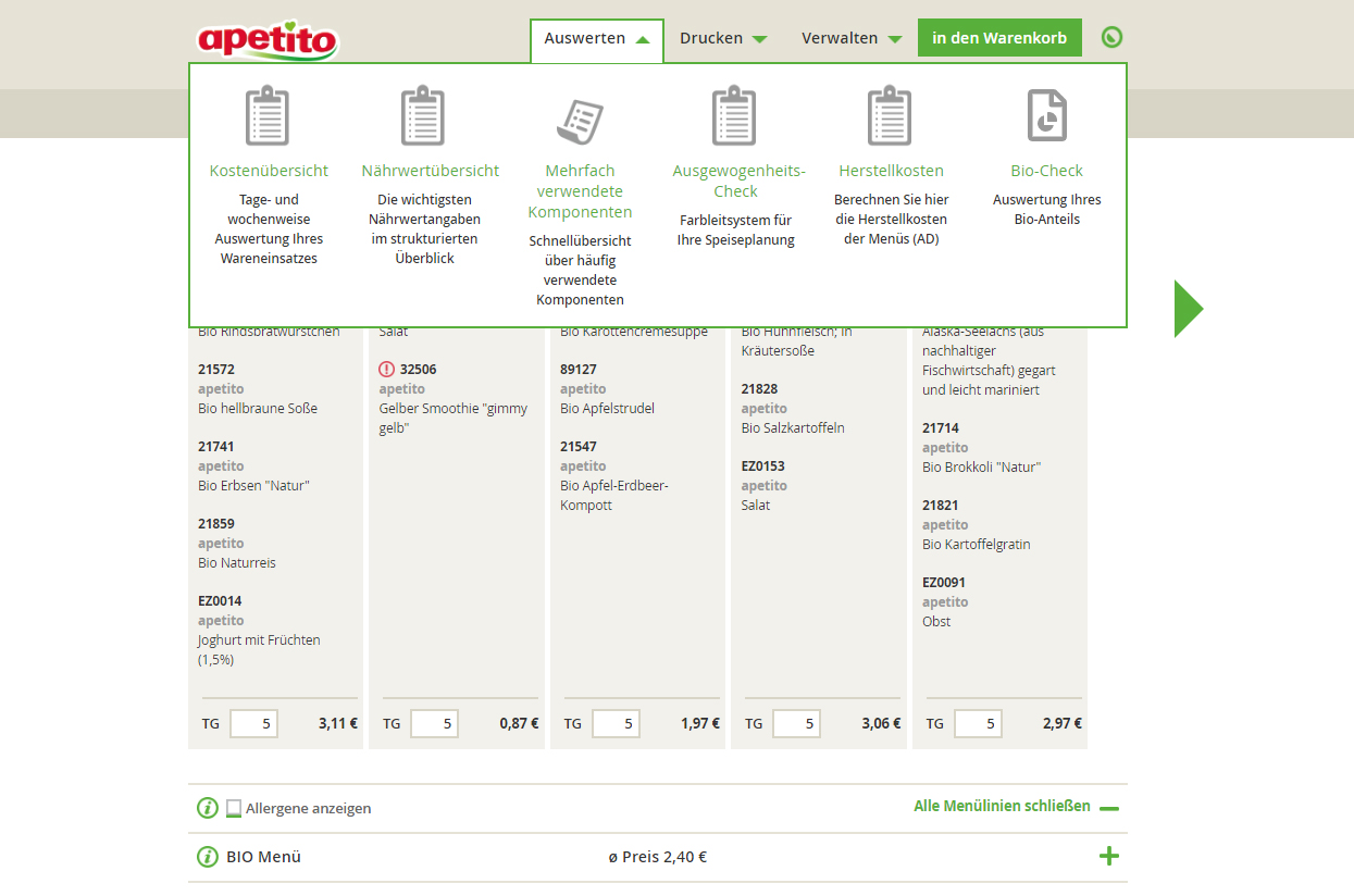 lise GmbH Project - B2B-webportaal voor digitale voedingsplanning