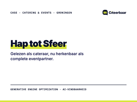 Citeerbaar Project - Van cateraar naar complete eventpartner in AI