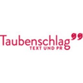 Taubenschlag Text und PR Logo