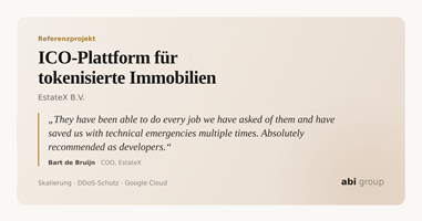 abi group GmbH Project - ICO-platform voor tokenized vastgoedbeleggingen